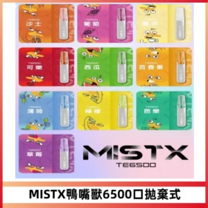 MISTX TE鴨嘴獸6500 Puffs抛棄式一次性抛棄式電子煙